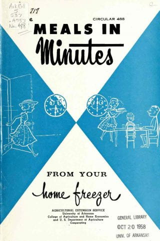 1958 Meals in Minutes pamphlet