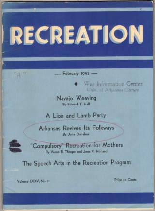Recreation magazine, 1942