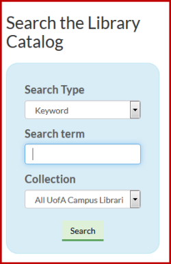 Library Catalog Search page