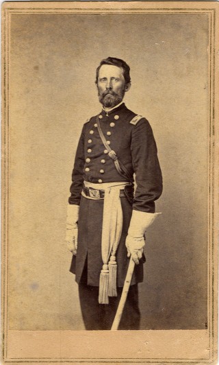 Colonel Lafayette Gregg in his Union dress blues ca. 1864. This carte de visite print is part of the Gregg Family Papers (MC1000) in Special Collections. 